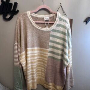 Very J Multicolor Striped Sweater